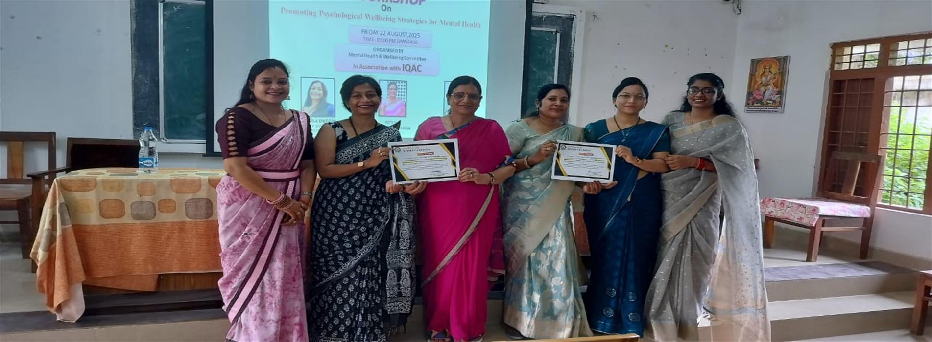 WORKSHOP ON PROMOTING PSYCHOLOGICAL WELL-BEING